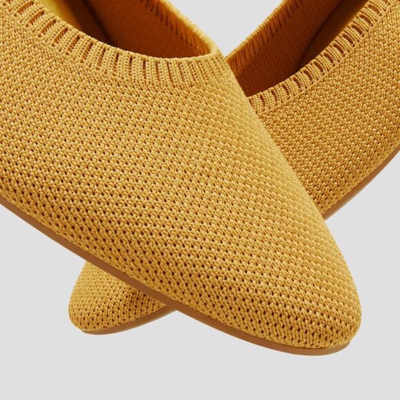 VIVAIA Ginger Yellow Almond-Toe Flats (Tamia 2.0) 9.5 - Picture 2 of 6